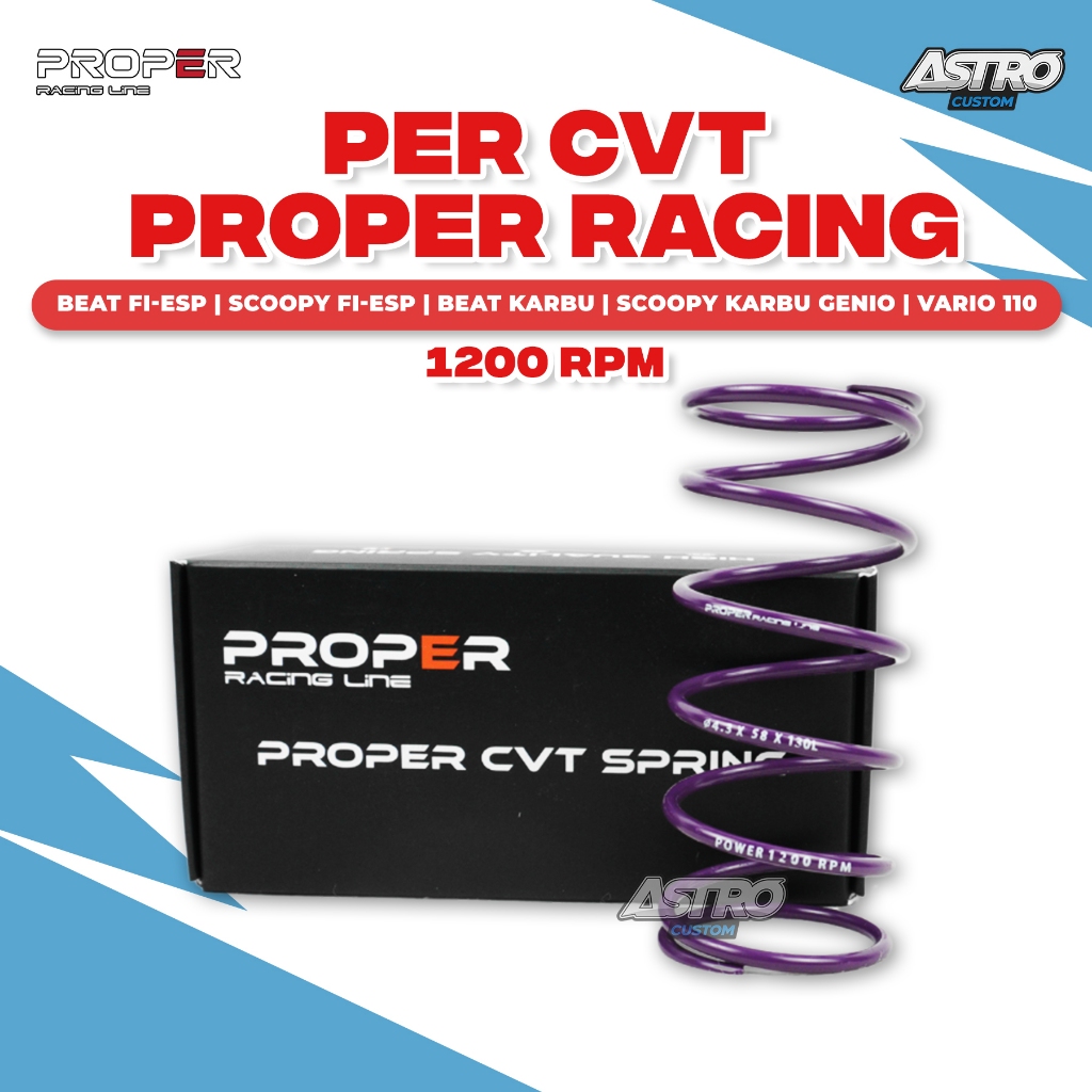 Per CVT 1200 RPM Proper Beat Fi Esp Scoopy Esp Vario 110 Genio Beat Deluxe Karbu Spring CVT Racing