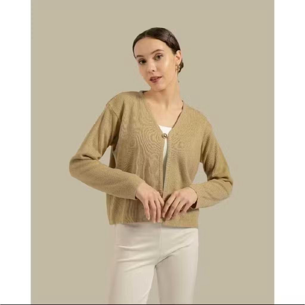 Aisaknitwear Manja Crop Cardigan Rajut Atasan Wanita / Atasan Rajut WanitaCardigan Terlaris