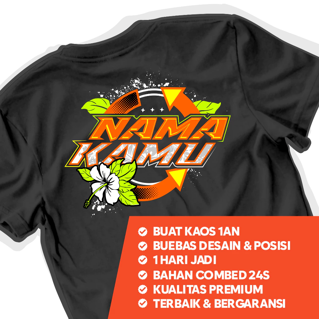 BAJU SABLON CUSTOM PREMIUM COMBED 24s BERGARANSI / KAOS RACING CUSTOM