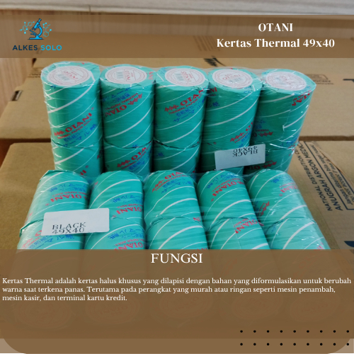 

KERTAS THERMAL PAPER UNTUK MINDRAY | ALAT HEMATOLOGY MINDRAY UKURAN 49x40 MM