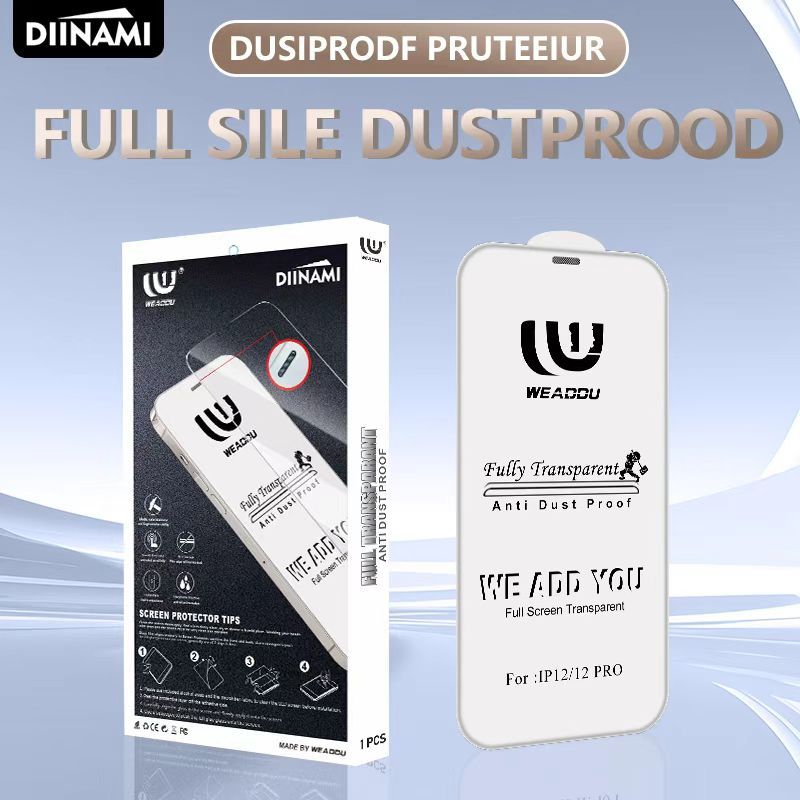 PREMIUM DIINAMI Tempered Glass anti gores ULTRASONIC FULL CLEAR ( FULL HD)  Iphone 12 13 14 15 16 16