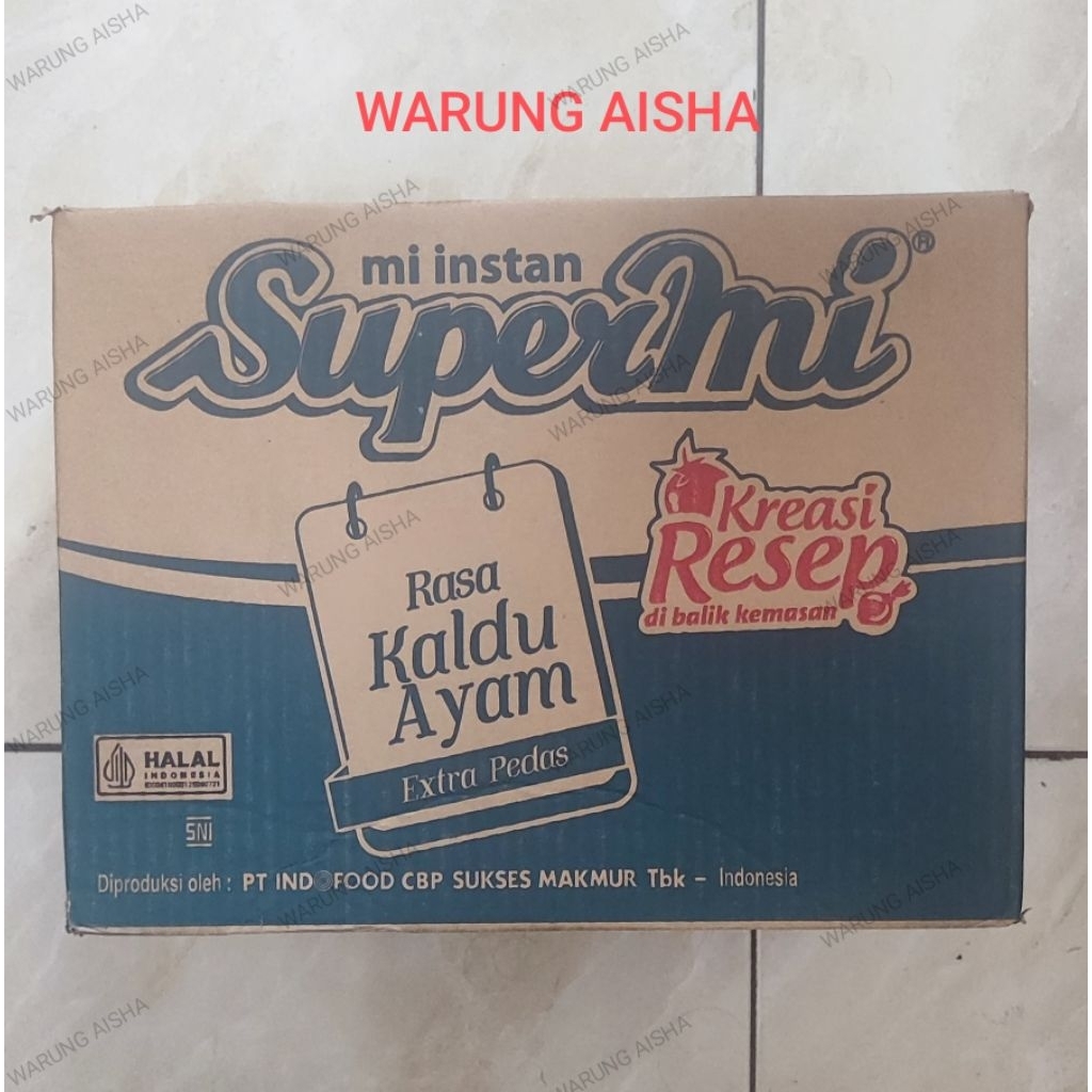 

Mi Instan Supermi Biru Rasa Kaldu Ayam Per Dus Karton Isi 40 pcs