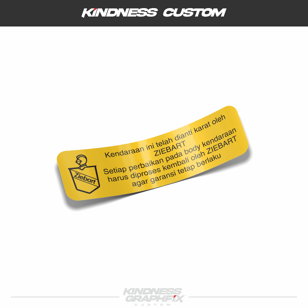 Sticker ziebart Yellow