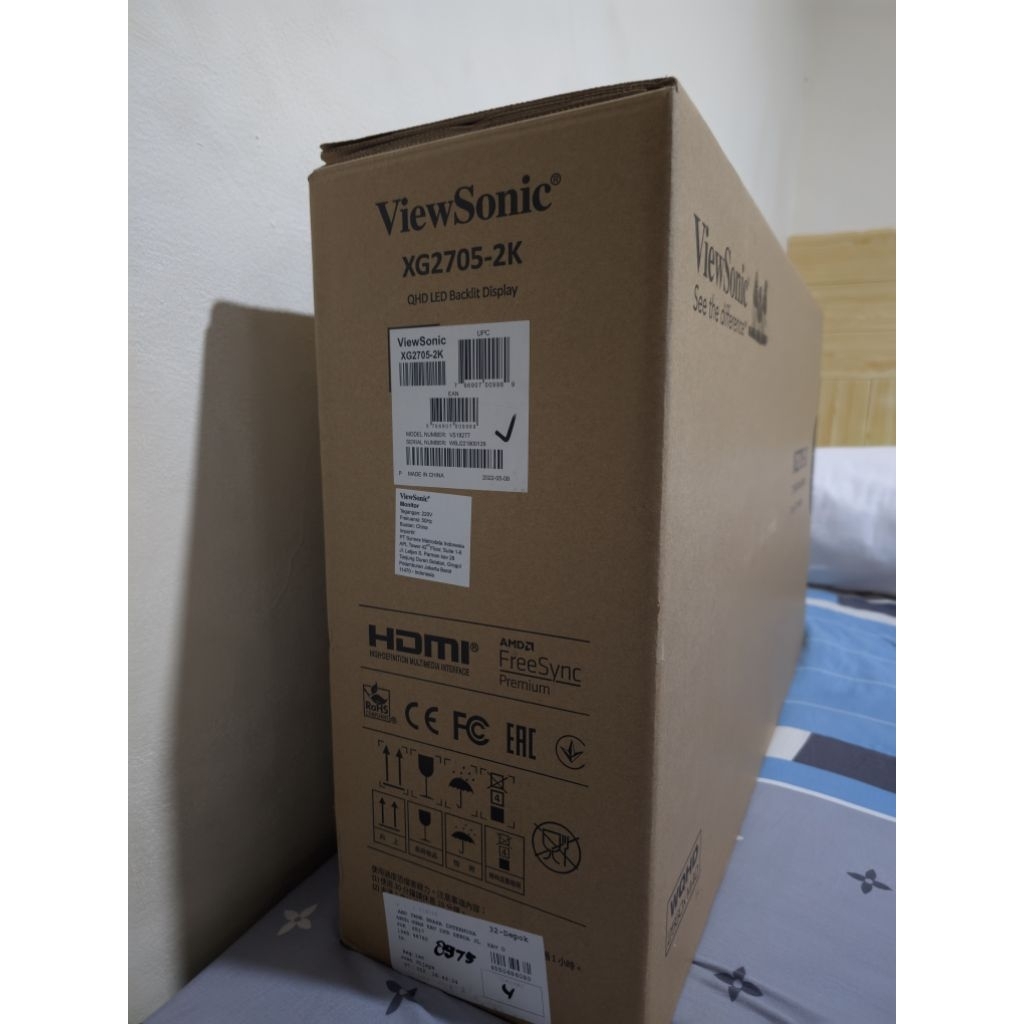 Monitor Viewsonic XG2705 27 Inch 2K 144hz Kondisi Likenew Fullset