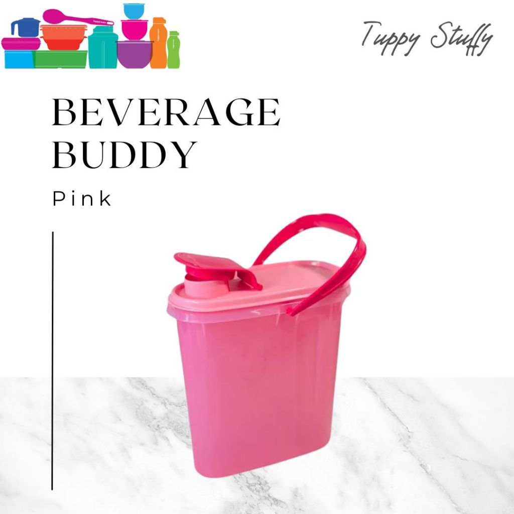 Tupperware Beverage Buddy 1.9L (1) - Pink | Pitcher 1.9L Tupperware ori | Teko 1.9L pink  BPA