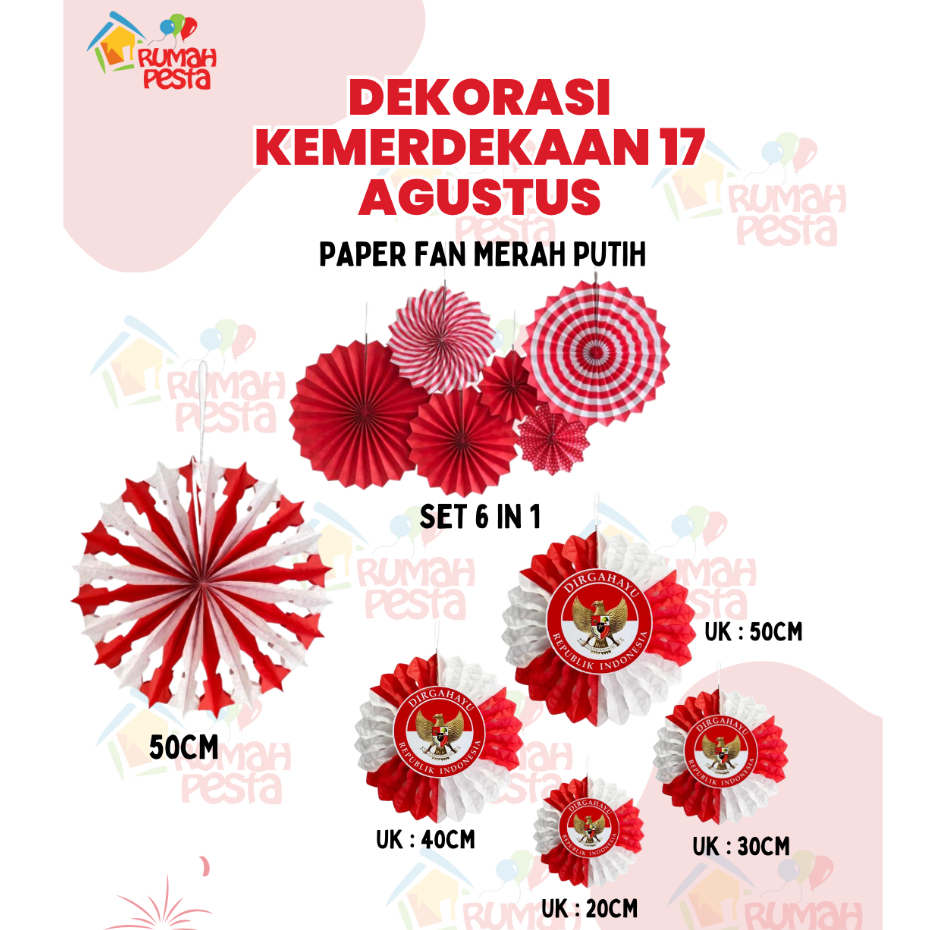 

HIASAN DEKORASI MERAH PUTIH / DEKORASI HUT RI DIRGAHAYU