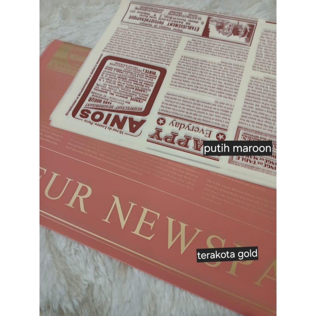 

kertas bucket motif koran