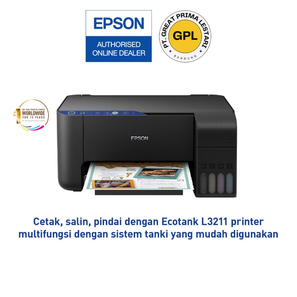 Printer Epson L3211 L 3211 L-3211 TKDN Print Scan Copy - Pengganti Epson L3210