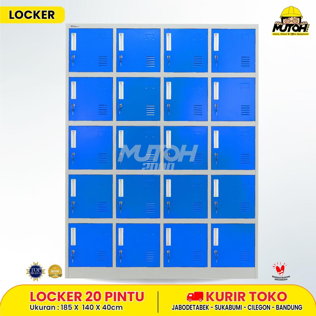 Locker besi 20 pintu besar lemari loker helm loker besi 20 pintu MUTOH2000
