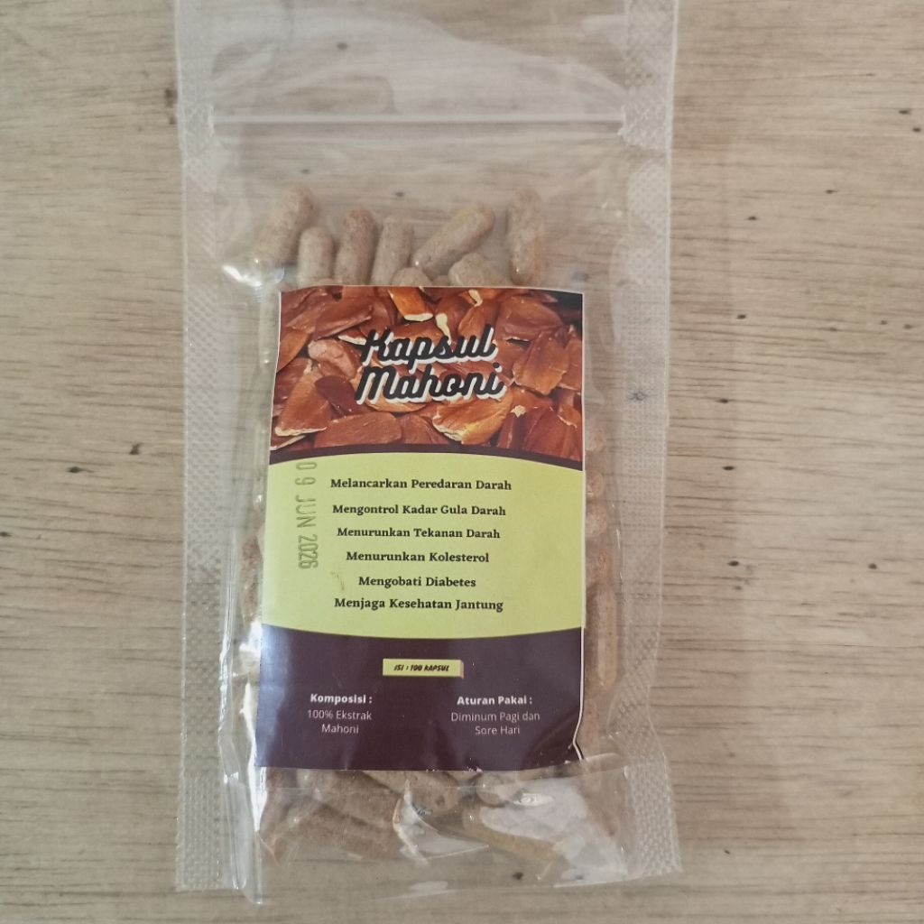 

jamu tradisional kapsul mahoni isi 100 mengobati diabetes, melancarkan peredaran darah, menjaga kesehatan jantung