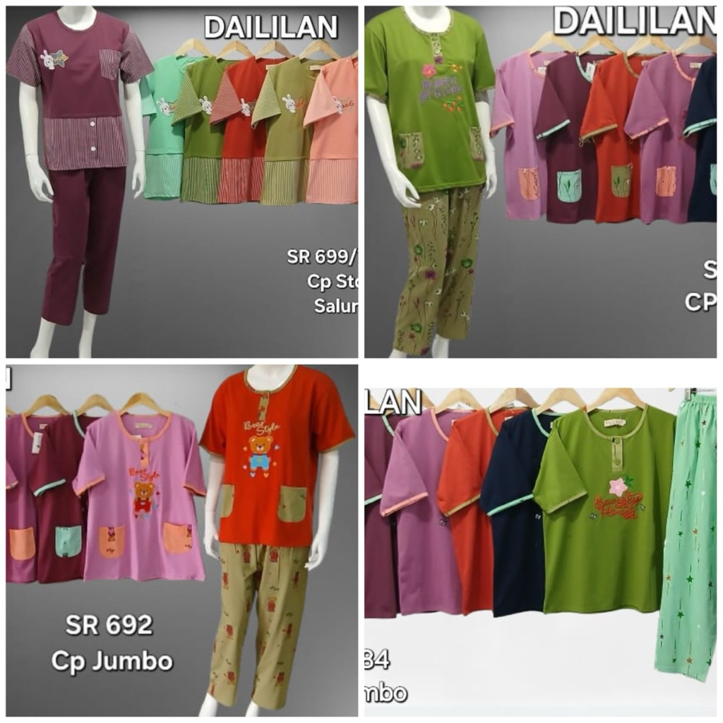 CP Daililan Jumbo / Baju Tidur CP Daililan Jumbo / CP Jumbo daililan Motif terbaru / Piyama Jumbo Wa