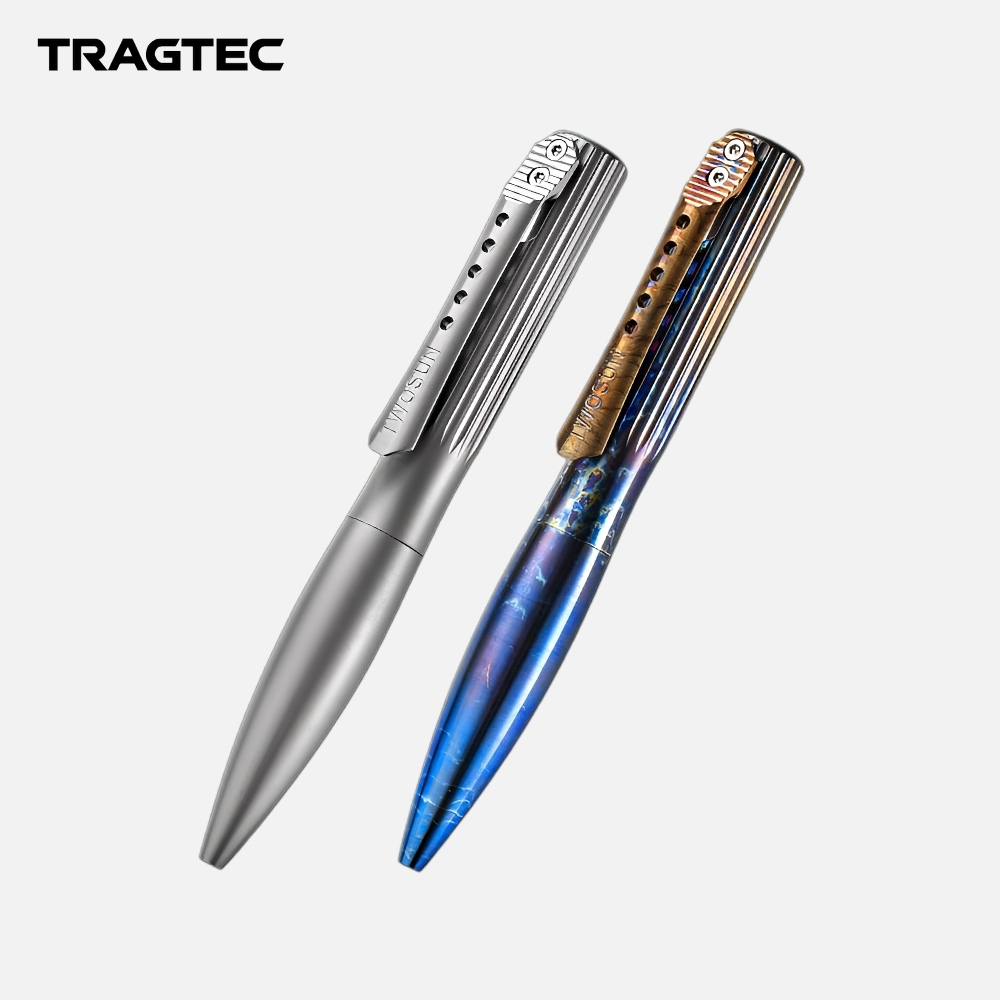 

TRAGTEC Titanium Bolt Action Ballpoint Pen Pocket Clip Pen Alat Tulis Pulpen