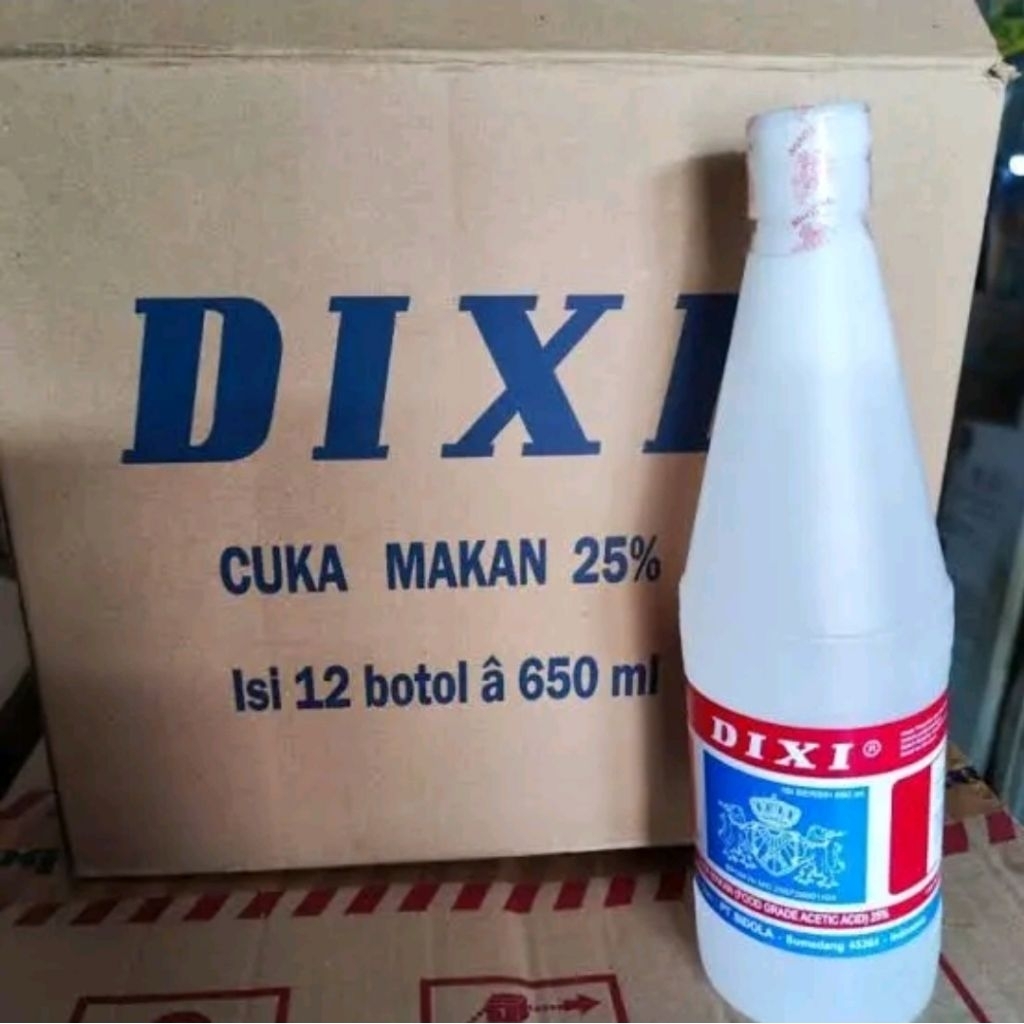 

cuka dixi ukuran besar 650 ml dus an isi 12 botol