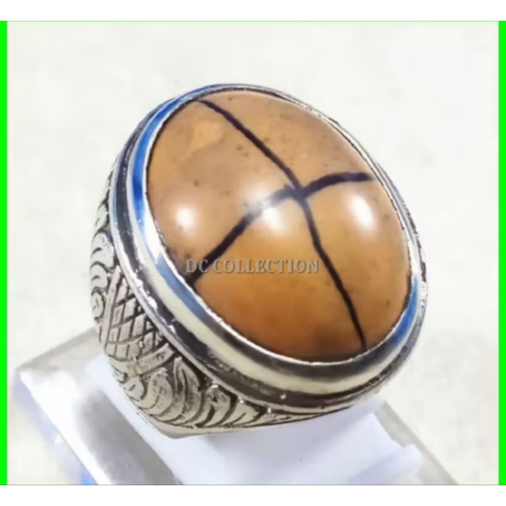 Batu Cincin Tapak Jalak Garis Presisi Coklat Natural