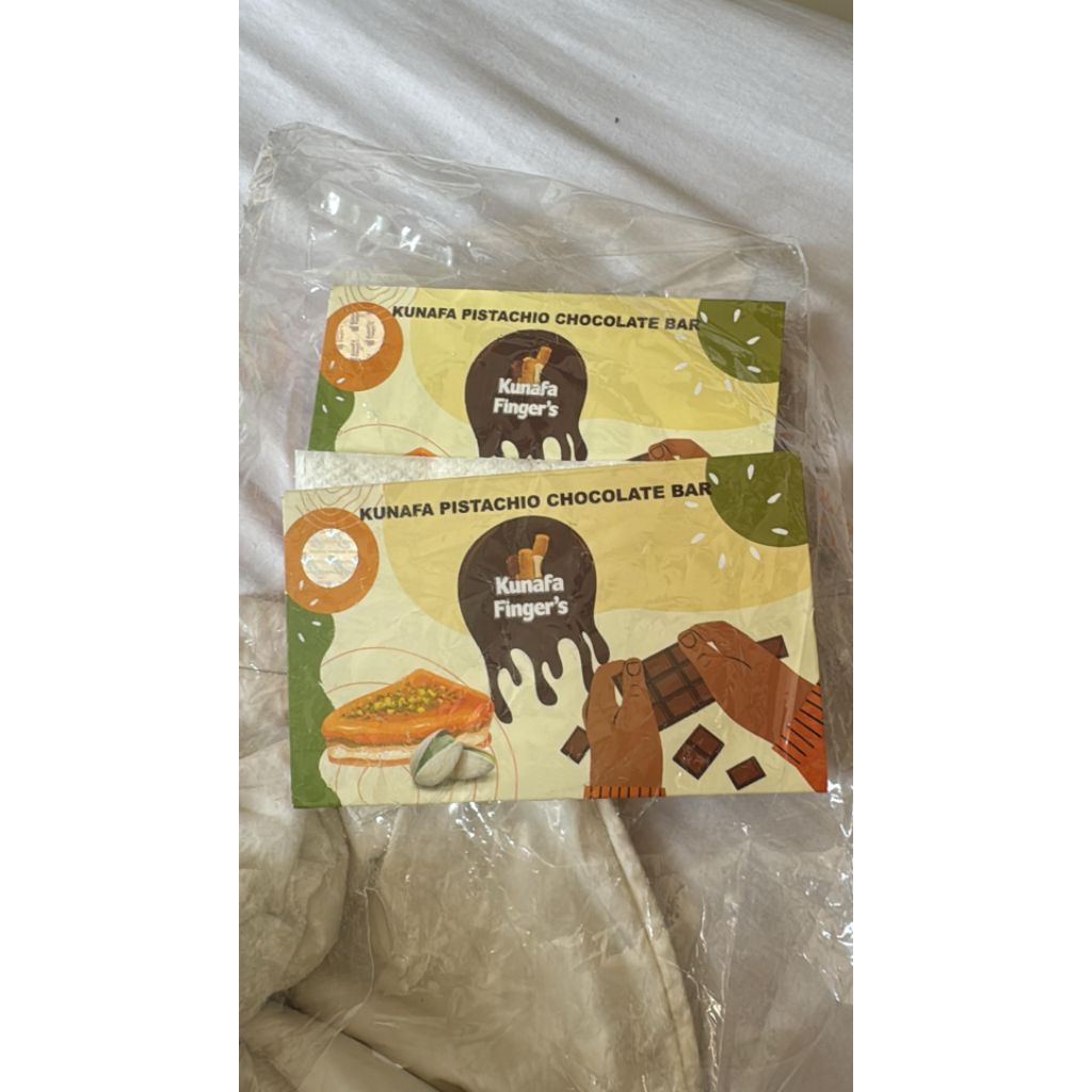 

kunafa finger's coklat Dubai 1 piece hasil handcarry jastip malaysia ada hologram ori