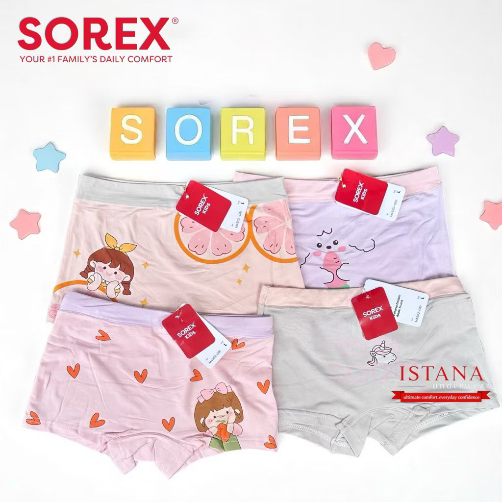 Sorex kids Celana boxer anak perempuan / Sorex kids boxer anak perempuan / celana dalem boxer peremp