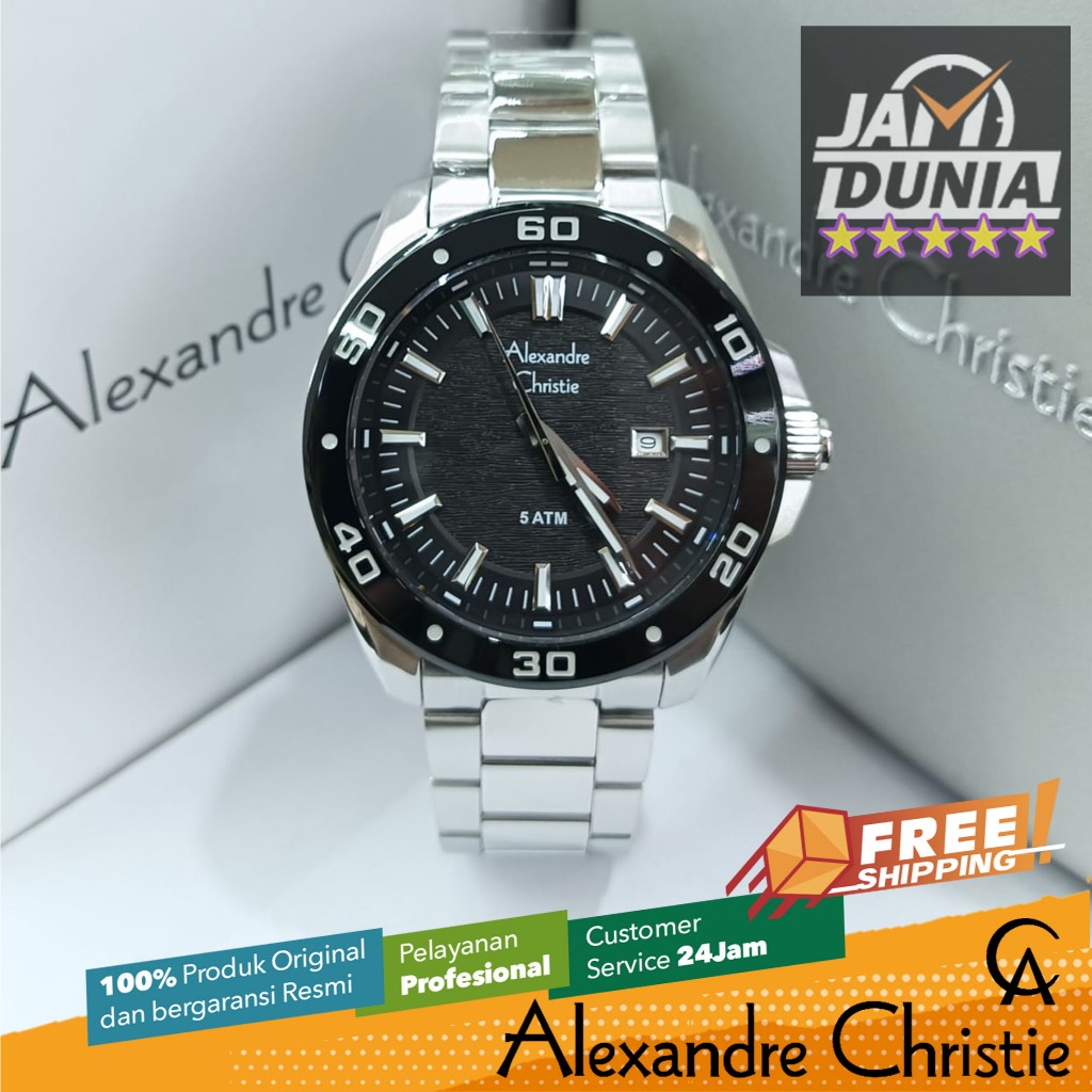 JAM TANGAN PRIA ALEXANDRE CHRISTIE ORIGINAL 6686 AC 6686 AC6686 ACF6686 JAM AC STAINLESS STEEL CT B0