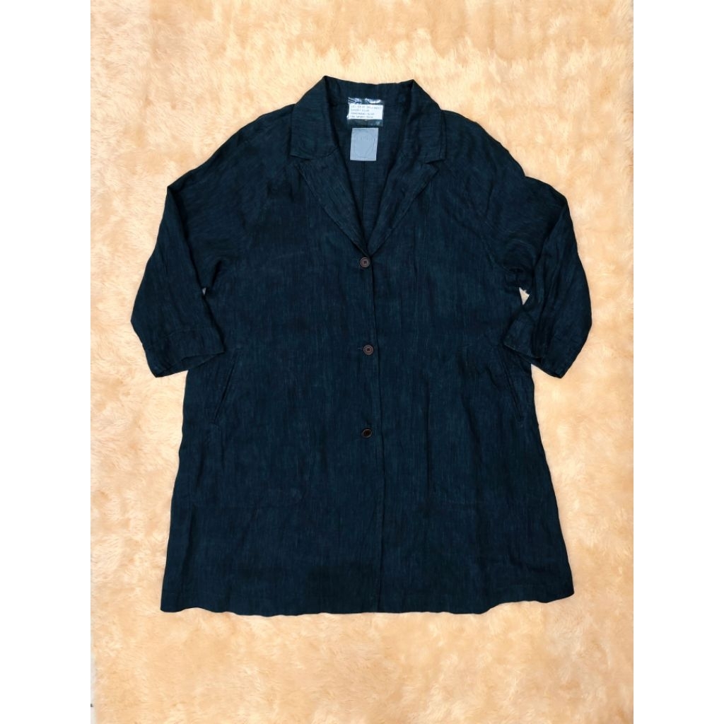 A. BRIDGE Women Dark Grey Semi Jeans Half Sleeve Casual Long Outer/ Long Cardigan/ Long Blazer/ Oute