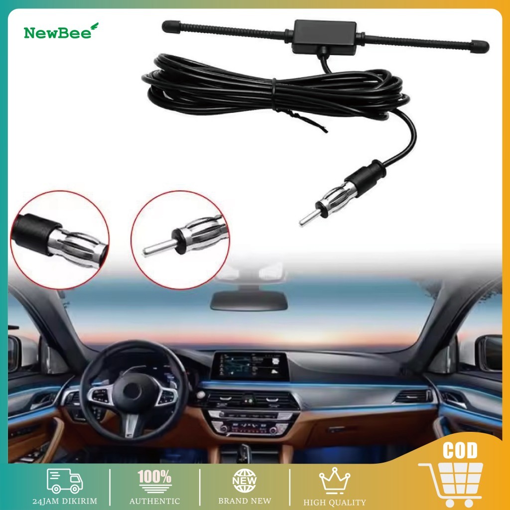 Antena Penguat Sinyal FM AM Radio Aerials Antenna Untuk Mobil Panjang 3 Meter Universal Car Antenna