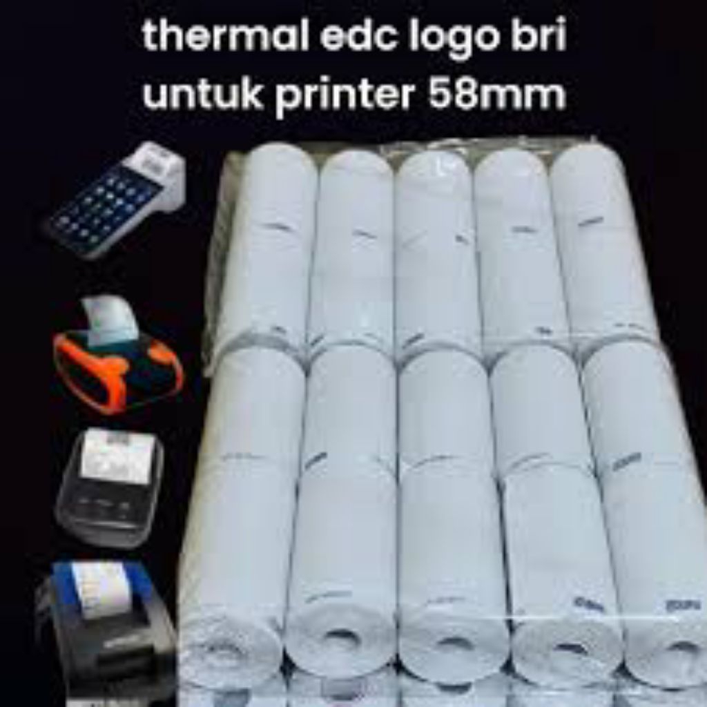 

Roll thermal logo BRI kualitas premium harga satuan/per pack juga bisa