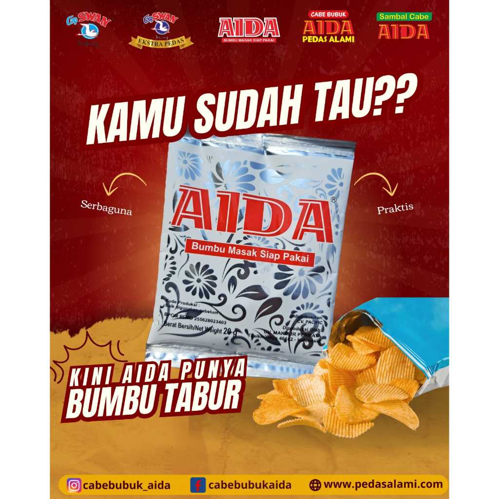 

Bumbu Tabur Aida 20 Gram Bumbu masak