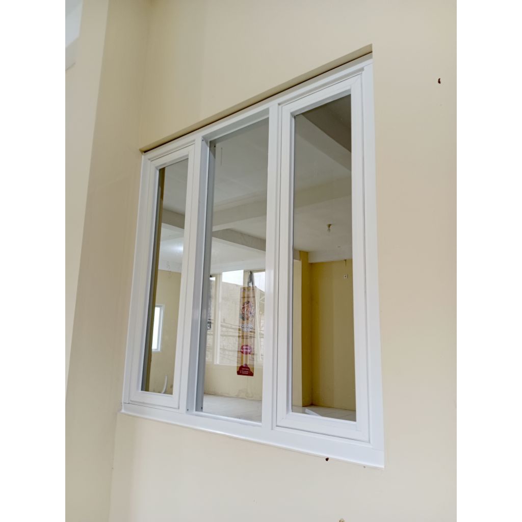 1 SET JENDELA ALUMINIUM CASEMENT L150 T120 | KUSEN JENDELA ALUMINIUM KACA