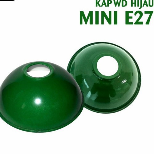 KAP WD KECIL / KAP LAMPU GANTUNG MINI / KAP WD MINI HIJAU E27 / Kap Hijau Kecil
