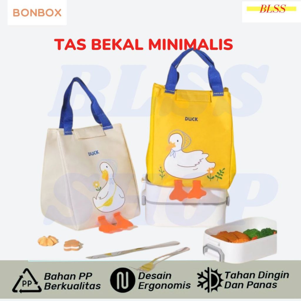 Tas Lunch Box Bekal Makan Lunch Bag SAMONO BONBOX Multifungsi Anak Sekolah Kuliah Kerja Kantor Tahan
