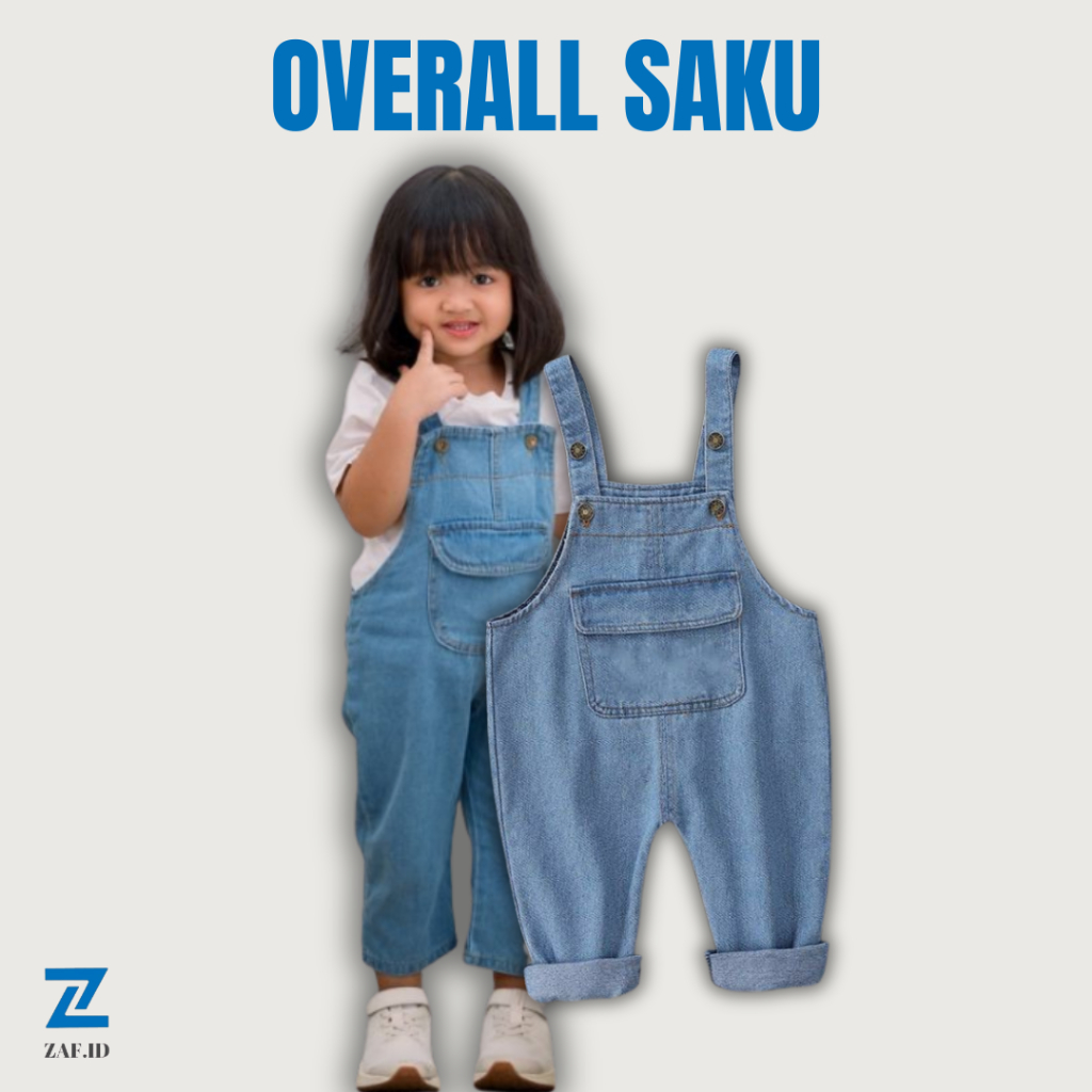 OVERALL SAKU - Overall Jeans Anak 2-5 Tahun Overall Celana Panjang