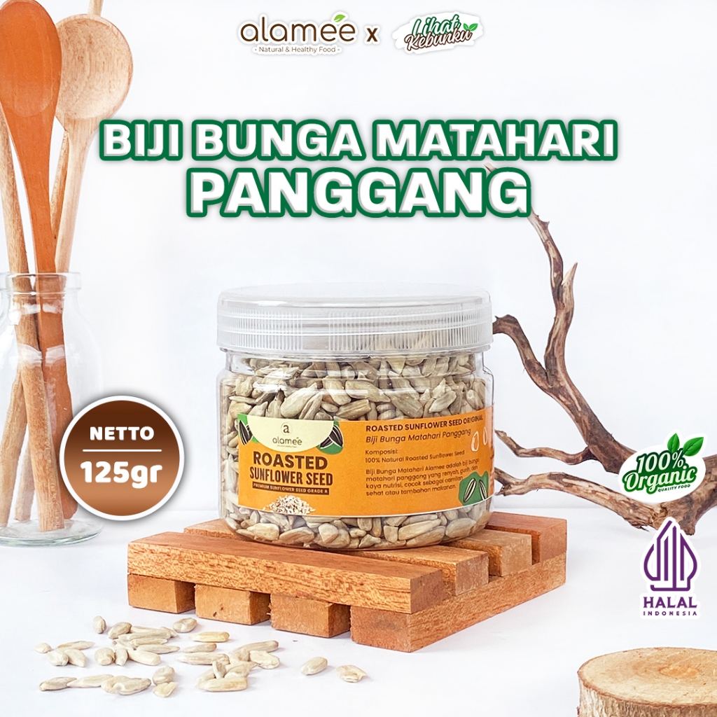 

ALAMEE Kuaci Bunga Matahari Biji Sunflower Seed Panggang Roasted Sun Flower 125gr LIHAT KEBUNKU