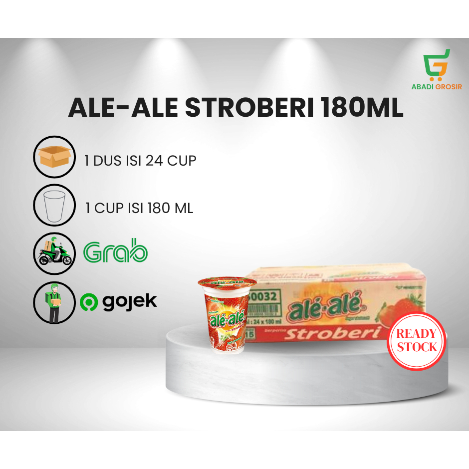 

ALE-ALE STROBERI 180ML ISI 24 CUP (1 DUS/1 PACK) MURAH