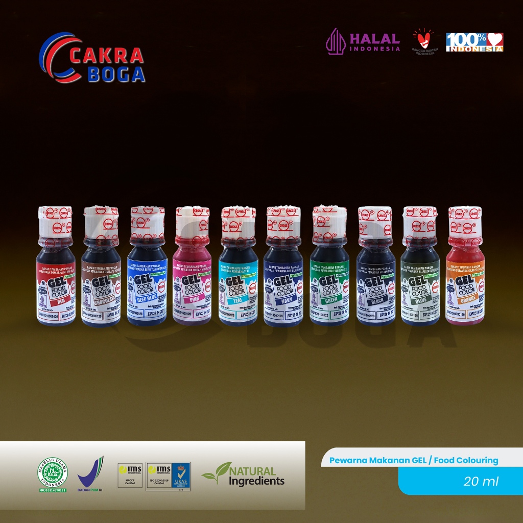 

Pewarna Makanan Cross Gel 20 ml / Cross Gel Food Color 20 ml
