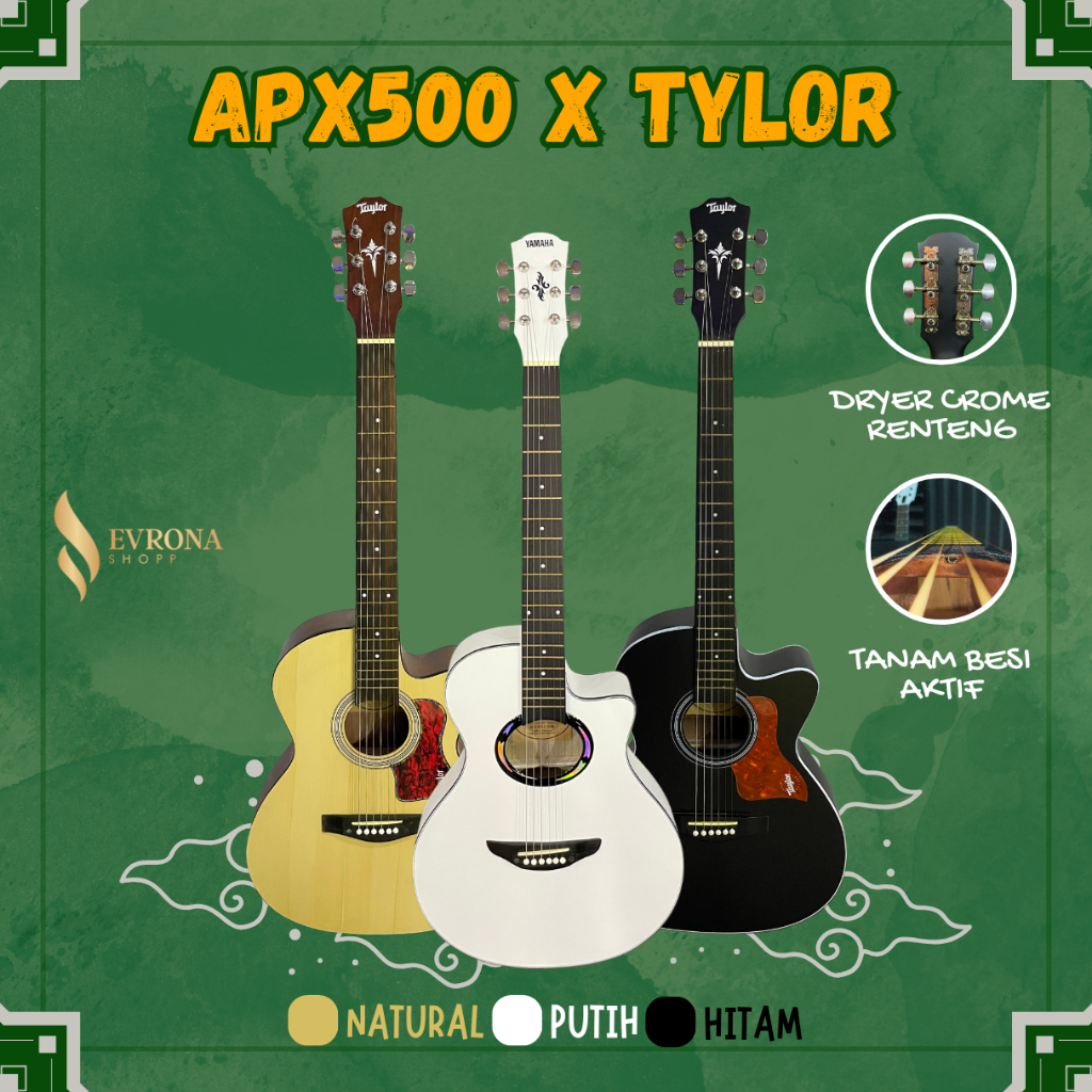 Gitar APX Tylor Custom Tanam Besi - Gitar Akustik Pemula Tanam Besi