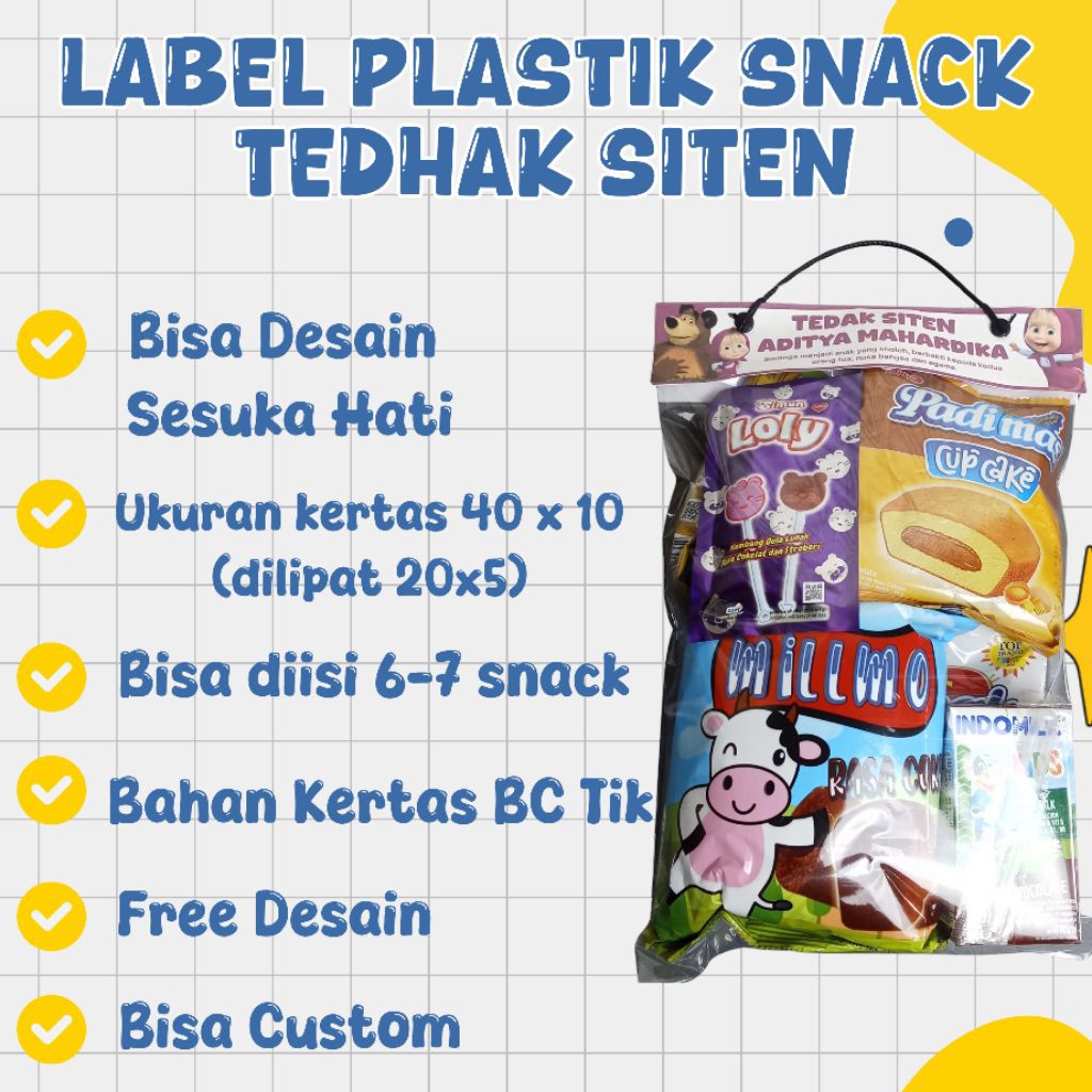 LABEL SNACK PLASTIK-PLASTIK SNACK TEDAK SITEN - PLASTIK SNACK TEDHAK SITEN - PLASTIK SNACK DUNDUNAN 