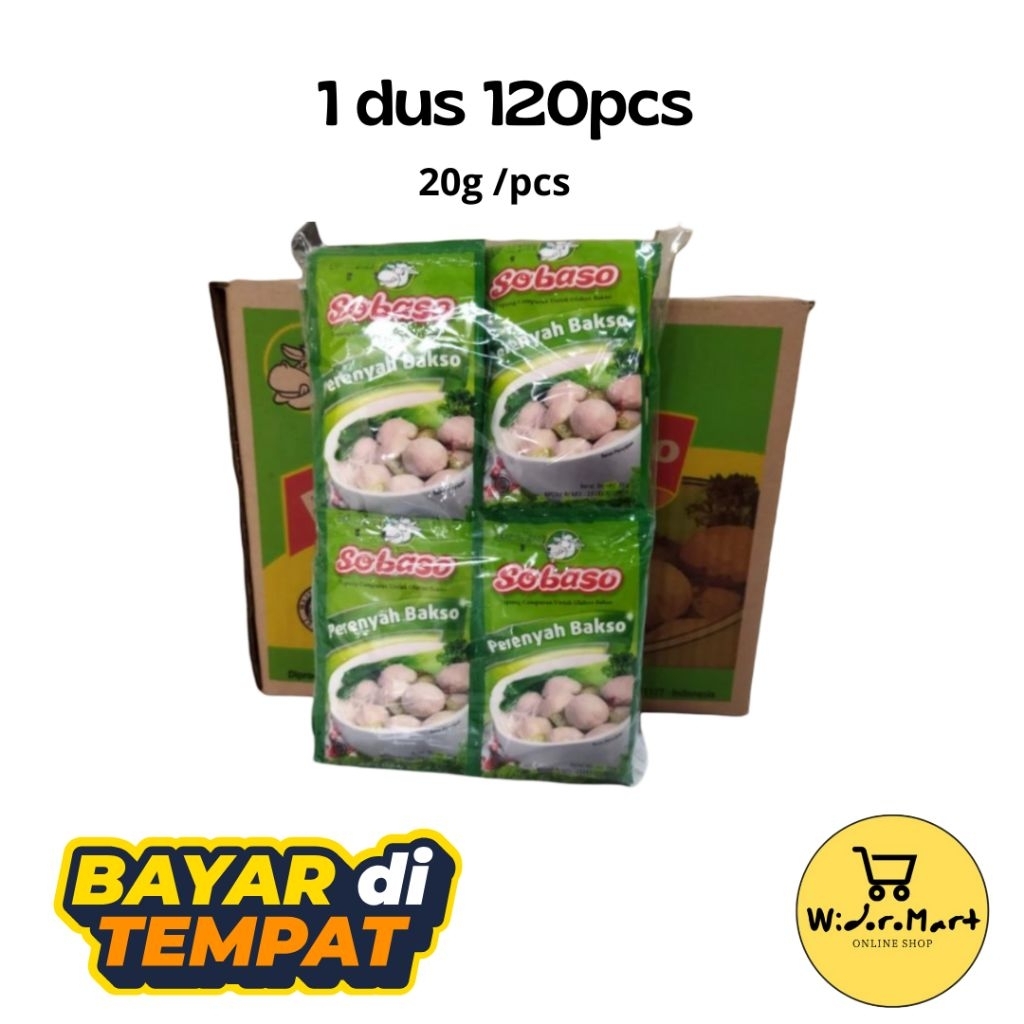 

Sobaso Tepung Perenyah Bakso 1dus 20gr/pcs (120pcs/dus)