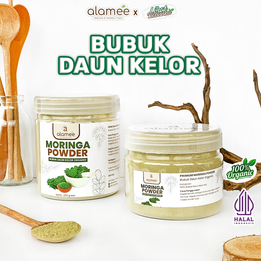 

ALAMEE Bubuk Daun Kelor Moringa Powder Serbuk Organik Tanpa Gula Minuman LIHAT KEBUNKU