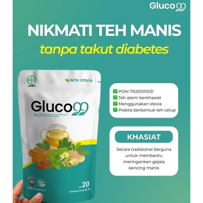 

Teh Herbal Penurun Gula Darah Gluco99 - Alami Turunkan Gula Darah & Stabilkan Diabetes - Bisa COD