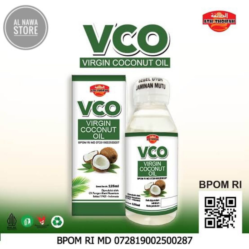

Yusfistore VCO 125 ml Ath Thoifah Virgin Coconut Oil Athoifah VCO Ath Thoifah Minyak Kelapa Permasalahan Kulit dan Rambut