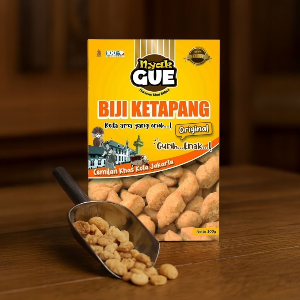 

Biji Ketapang Khas Betawi Manis Halal Nyak Gue Oleh Oleh Khas Jakarta Betawi 100 gram
