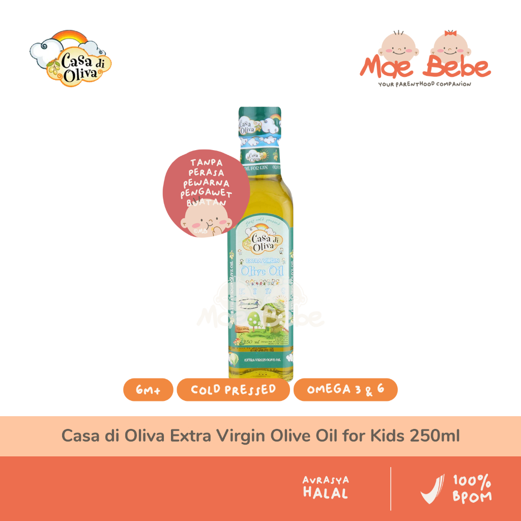 

Casa di Oliva Extra Virgin Olive Oil For Kids Minyak Zaitun EVOO Untuk MPASI Anak Bayi 250ml
