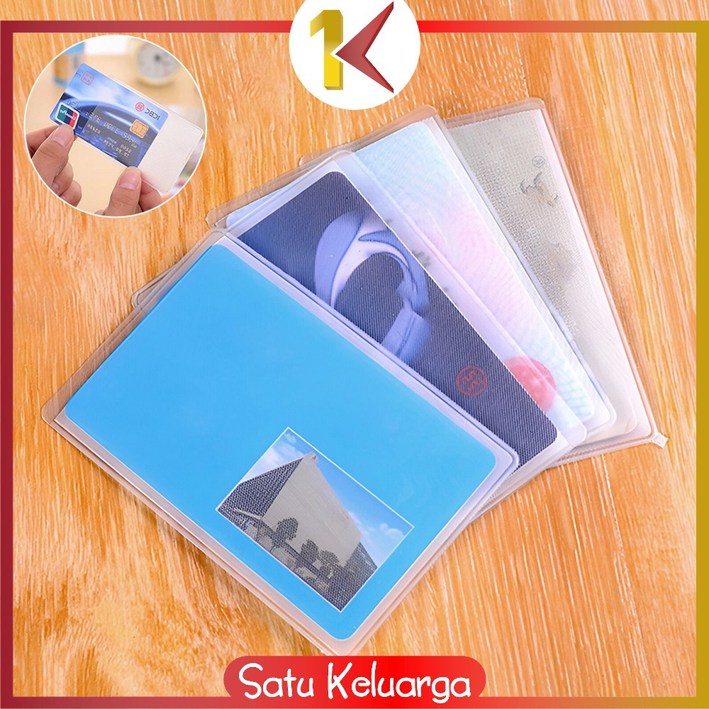 

EC SK-C1203 Plastik Pelindung Kartu ATM SIM KTP Transparan Sampul Cover Anti Gores / Sarung Pelindung Credit Card Tahan Air Serbaguna