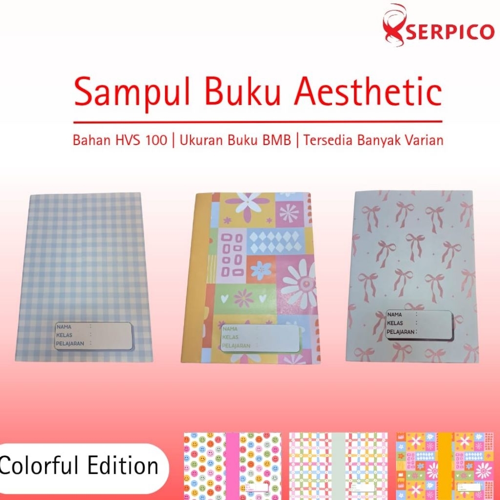 

(10 pcs) Sampul Buku Aesthetic | Sampul Buku Kekinian