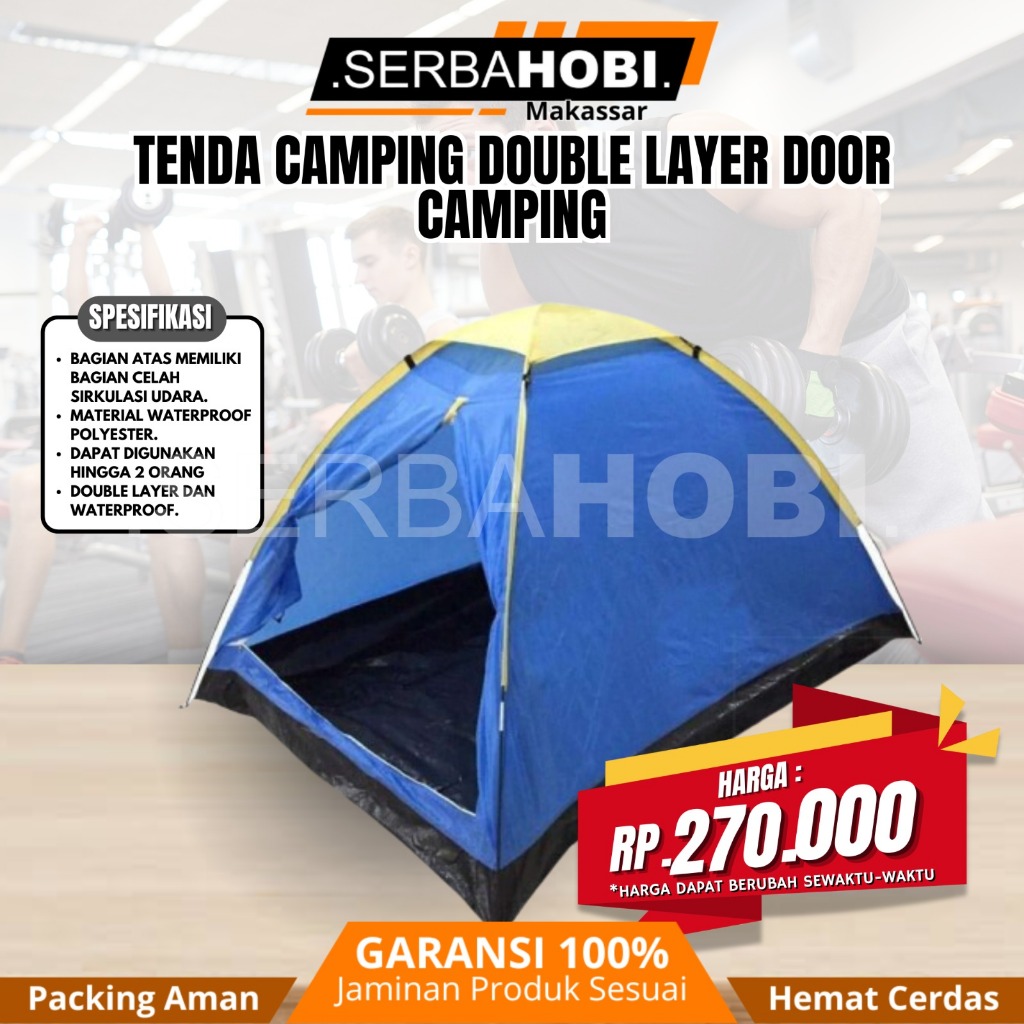Tenda Camping Double Layer Door Camping / Tenda Camping Dengan Pintu Double Layer  / Tenda Camping b