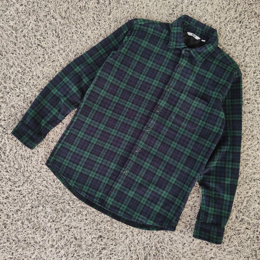 KMJ42 kemeja flanel uniqlo original kemeja flanel wool uniqlo kemeja vintage