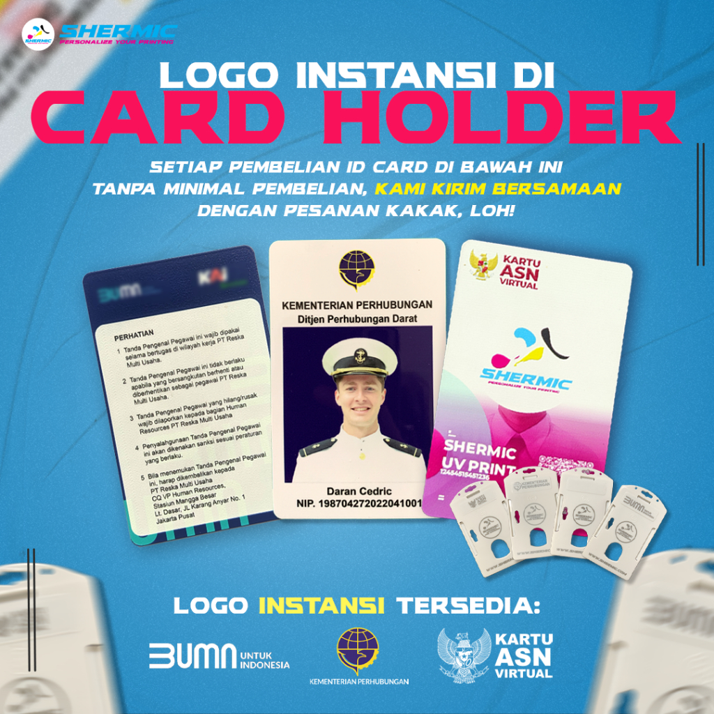 

GIFT PRINT UV CardHolder Case Card Holder Tempat Id Card Frame Card PERUSAHAAN Tempat Kartu Cetak PREMIUM