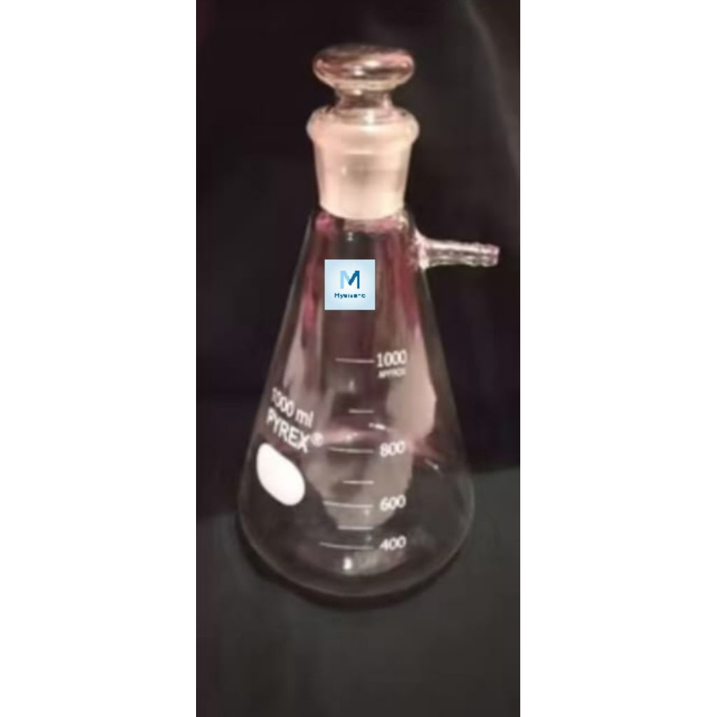 filtering flask 1000ml/ Erlenmeyer 1000ml tutup stoper 29/32