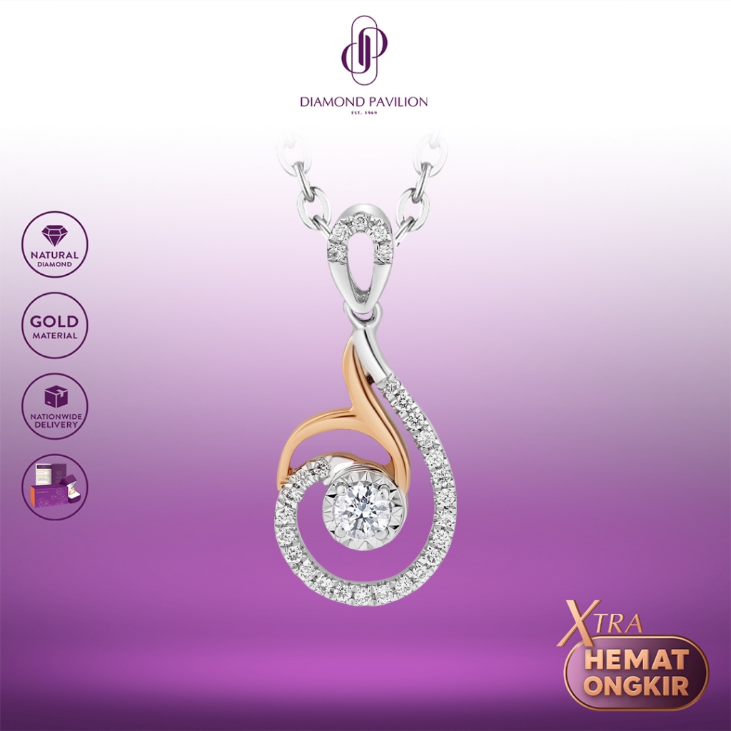 Diamond Pavilion Liontin Emas Batu Berlian Karen Pendant