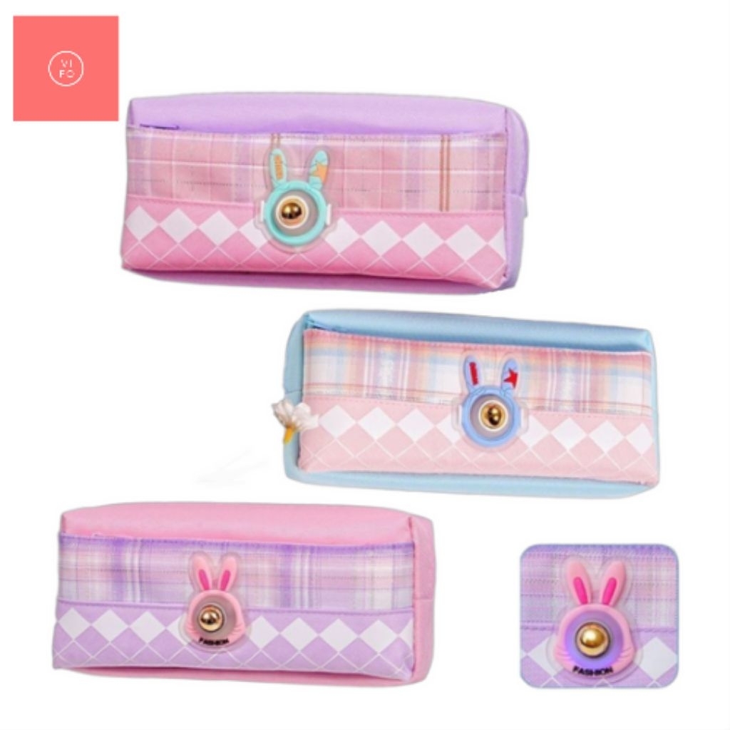 

Vifo Kotak Tempat Pencil Anak Perempuan Sekolah Ritsleting Dua Sekat Pencil Case