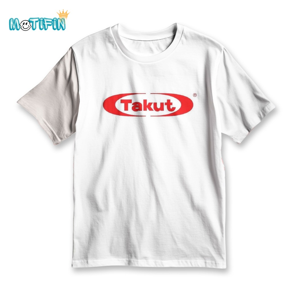 MOTIFIN Kaos Parodi Logo IKEA Takut Lucu Unisex Aesthetic Lengan Pendek | MO-129
