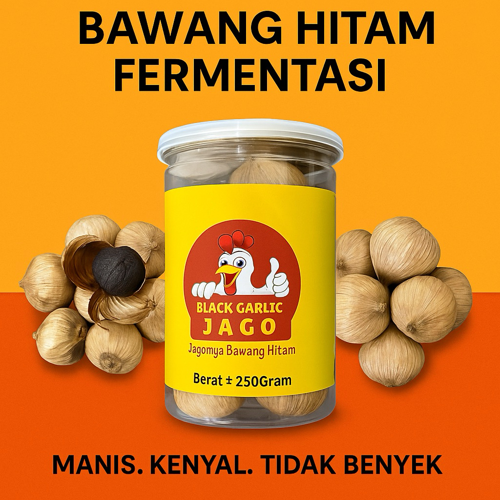

Bawang Hitam Jumbo Fermentasi | Black Garlic Original 250gram Rasa Manis dan Kenyal